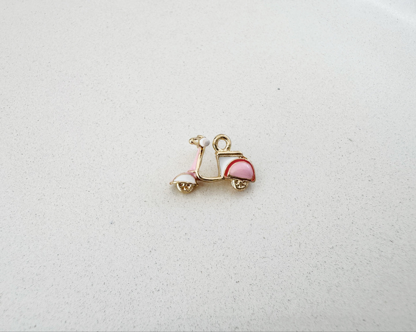 Pink Vespa Scooter Charm