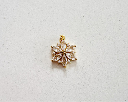 Crystal Flower Charm