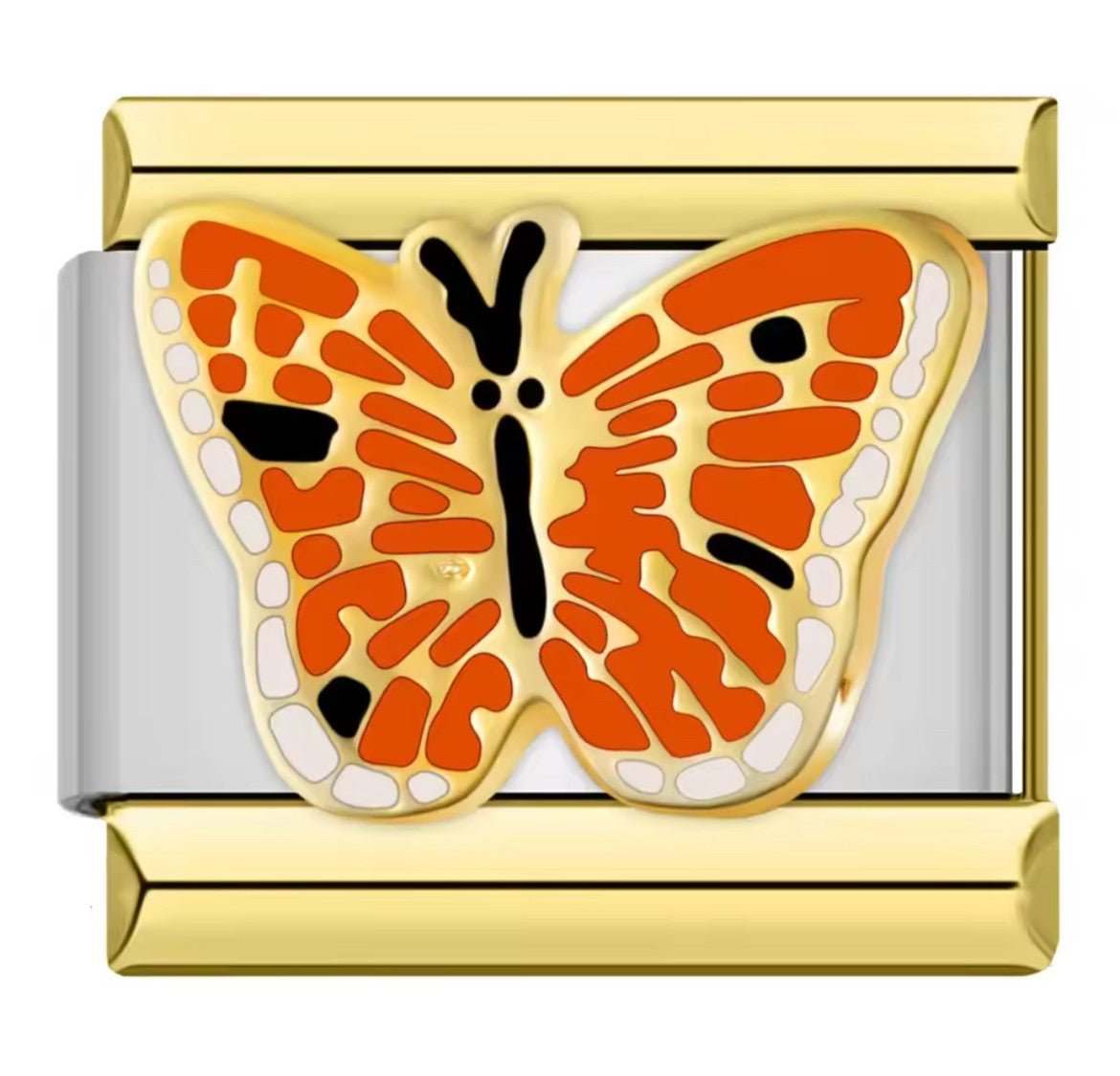 Colorful Butterfly Charm Gold & Silver Link
