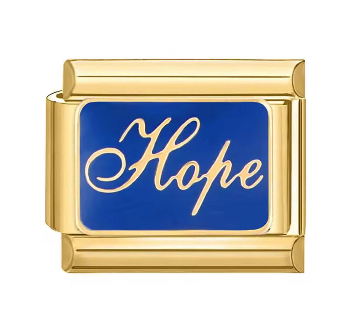 Hope Italy Charm Gold Link