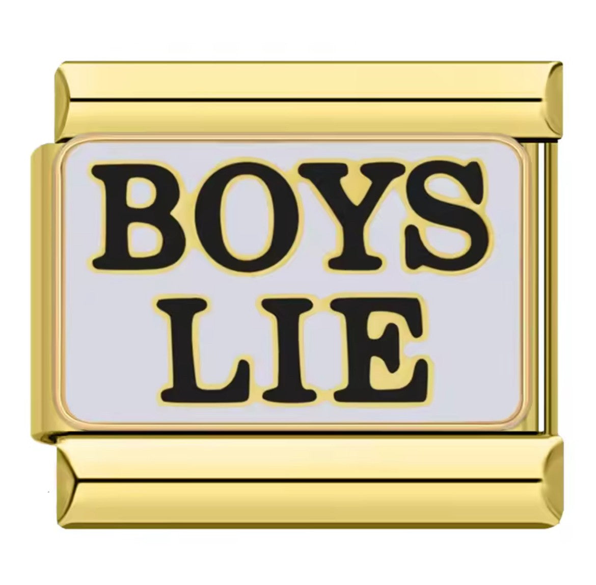 Boys Lie Italy Charm Gold Link