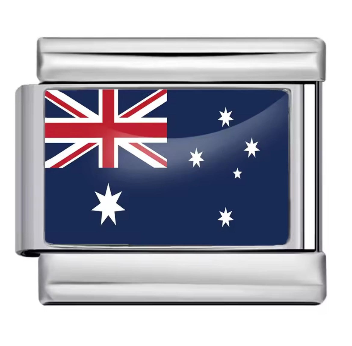 Australia Flag Charm Silver Link