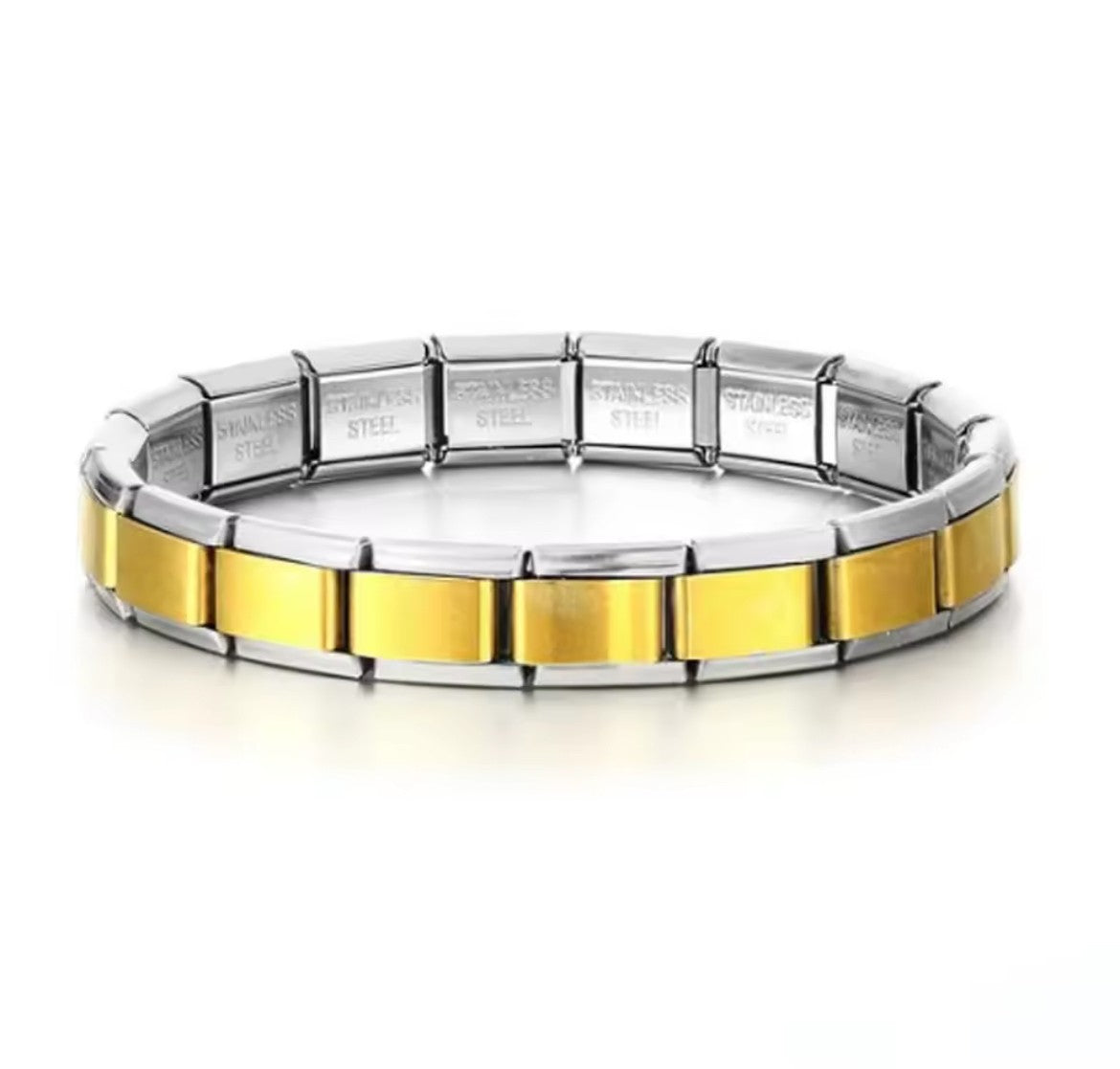 Italy Stainless Steel Bracelets Gold & Silver (18 links)