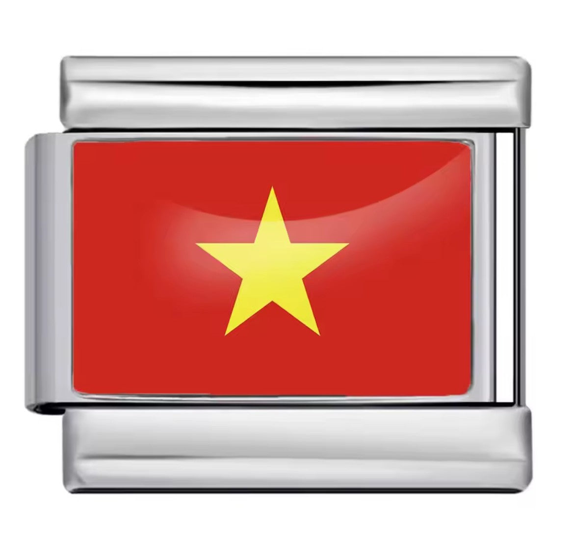 Vietnam Flag Charm Silver Link