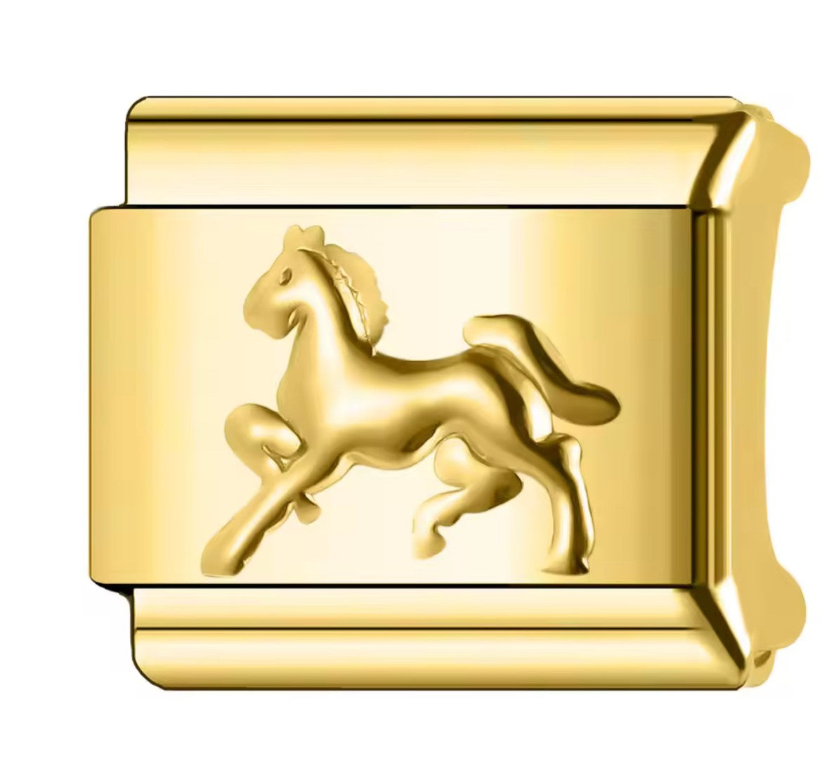 Horse Italy Charm Gold Link