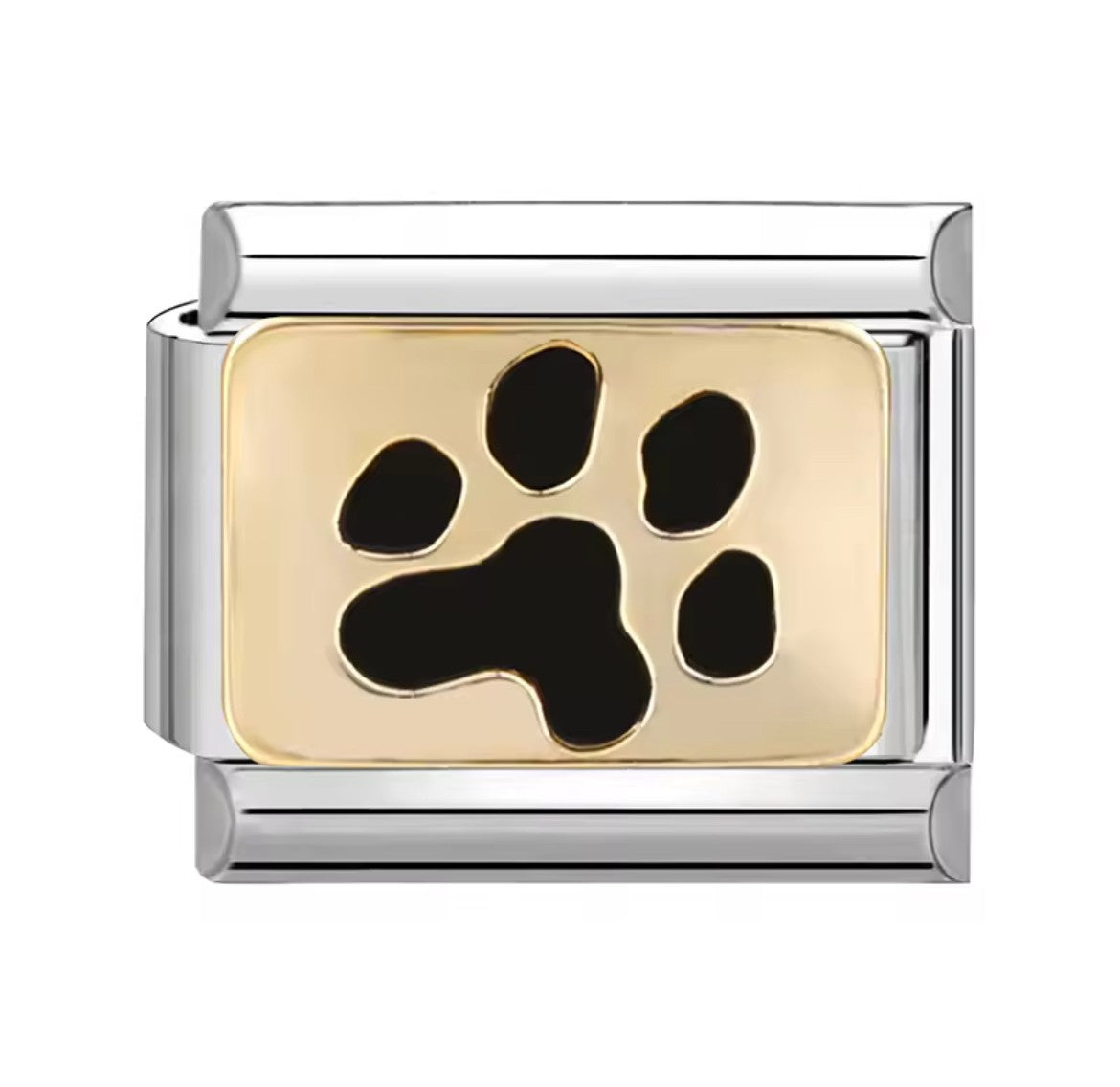Paw print Italy Charm Silver Link