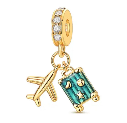 Travel Suitcase Dangle Charm