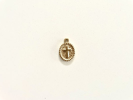 Round Cross Charm