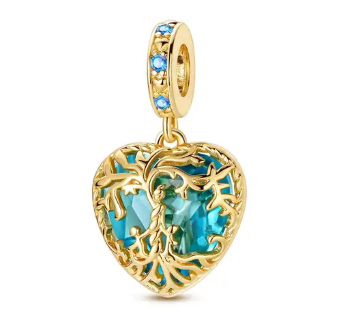 Tree of Life Heart Dangle Charm
