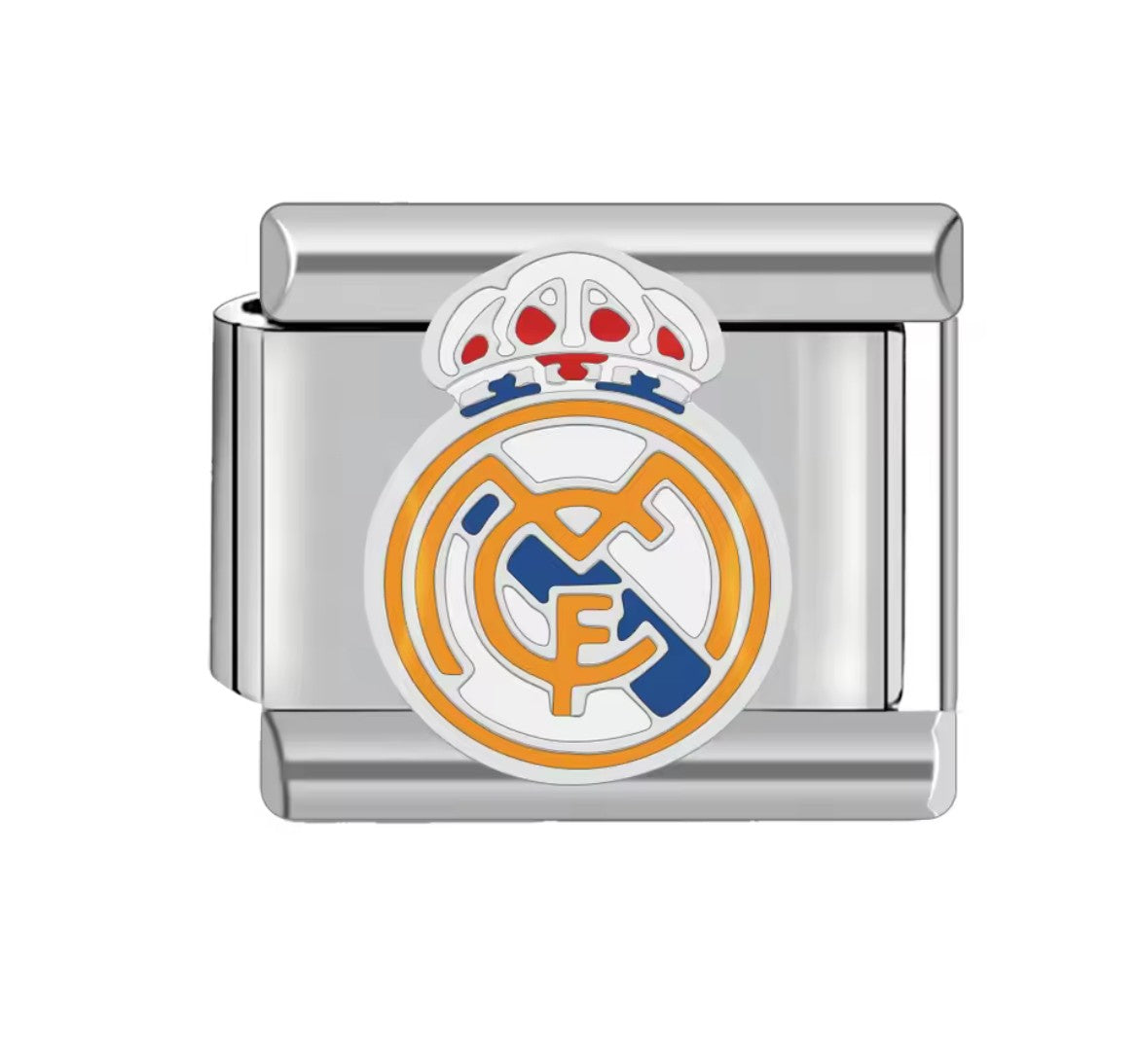 Real Madrid Italy Charm Silver Link