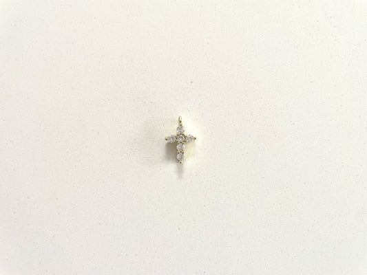 Delicate Small Cross Diamonte Charm