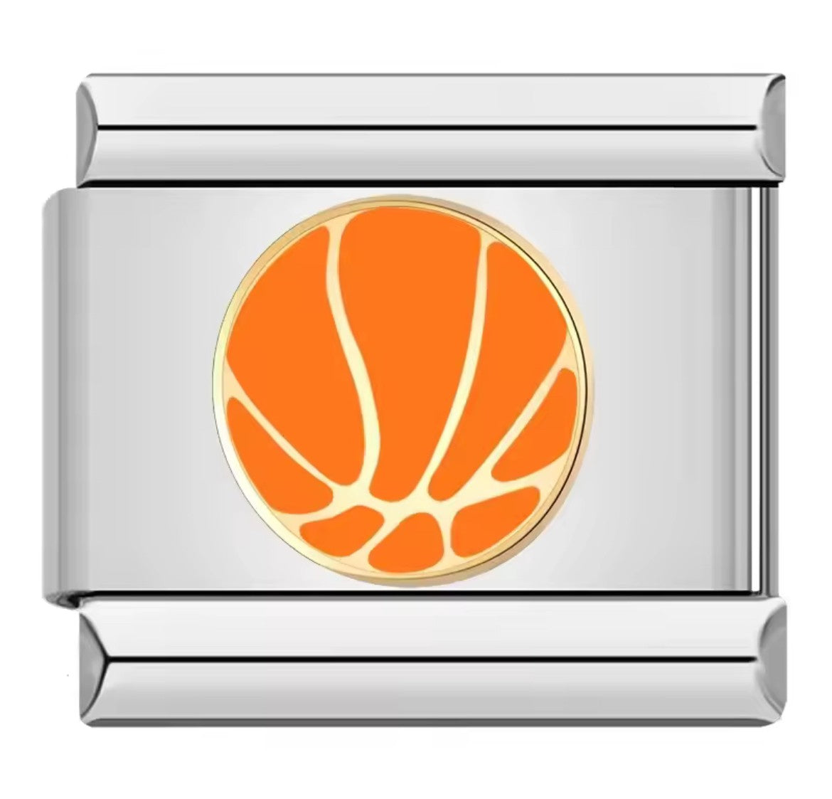 Basketball Italy Charm Silver Link