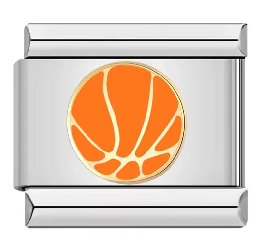 Basketball Italy Charm Silver Link