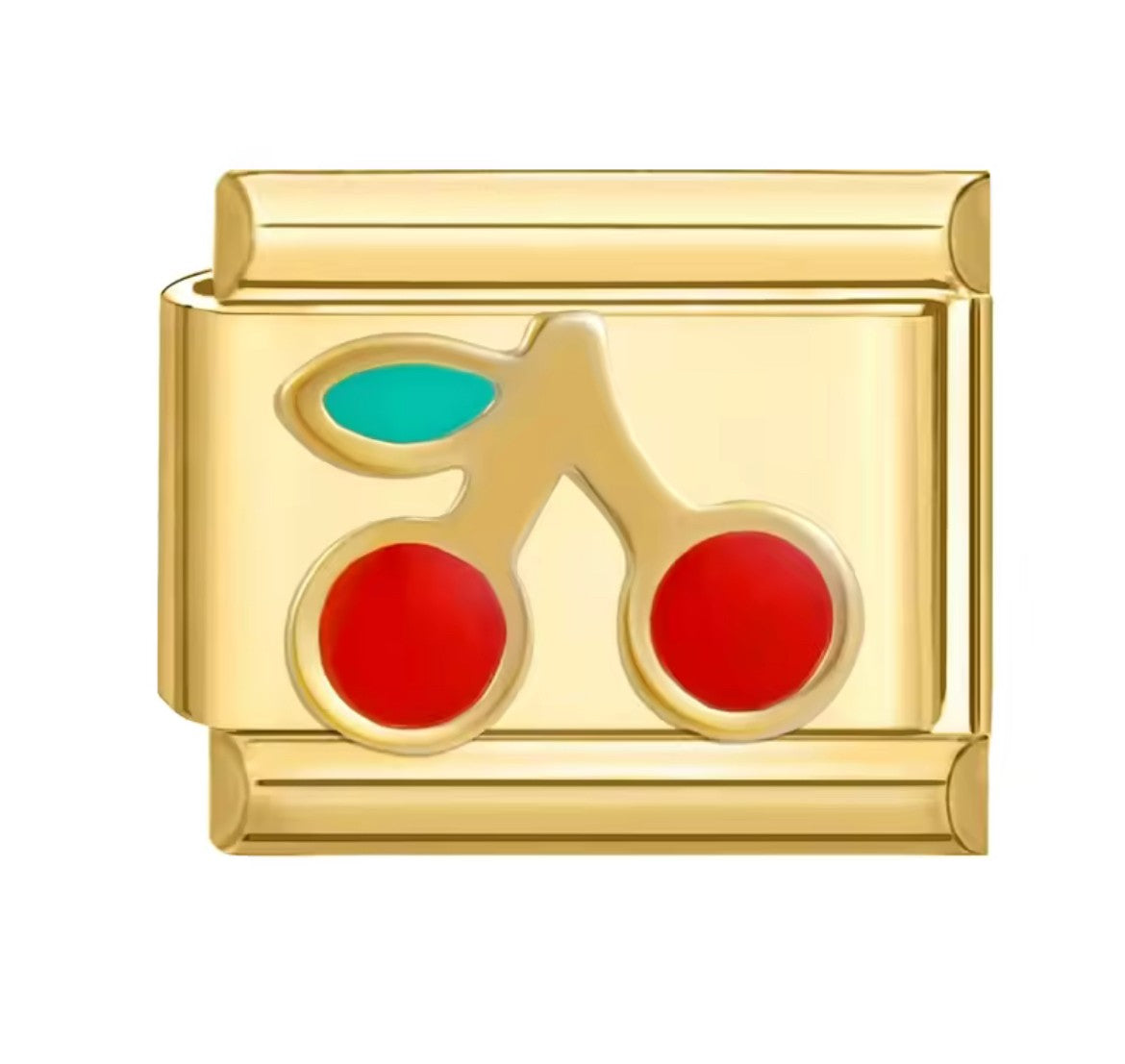 Cherry Italy Charm Gold Link