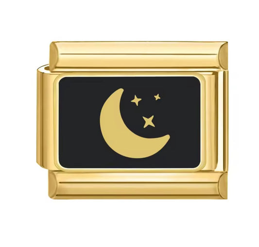 Moon Star Italy Charm Gold Link