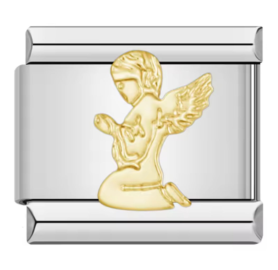 Praying Angel Italy Charm Silver Link