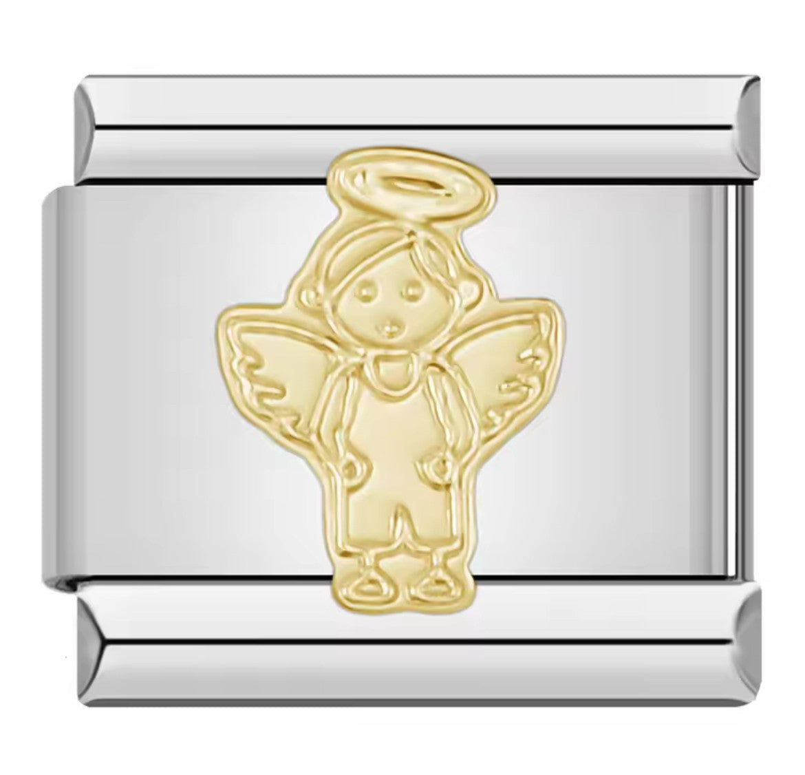 Angel Wings Italy Charm Silver Link