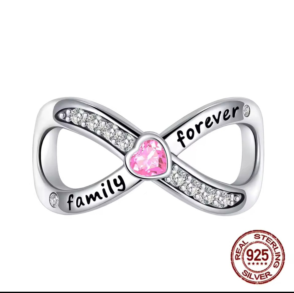 Infinity Family Forever Charm