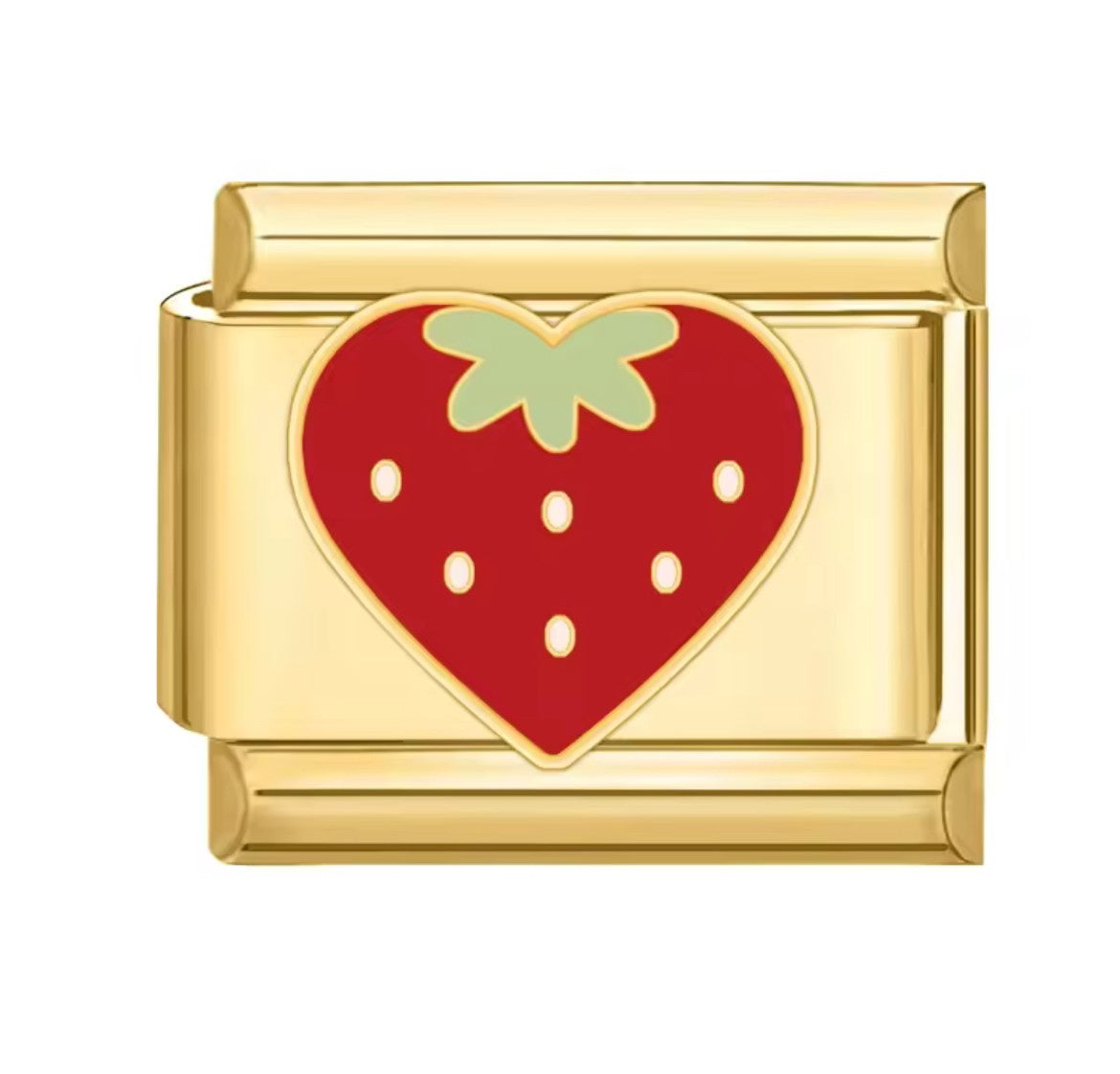 Strawberry Italy Charm Gold Link