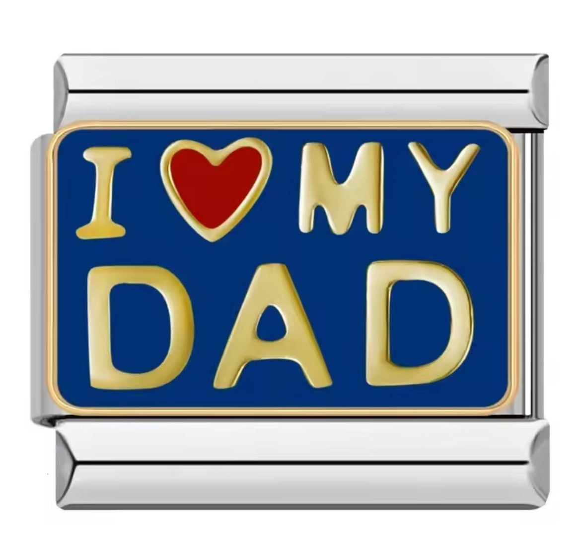 I Love My Dad Italy Charm Silver Link