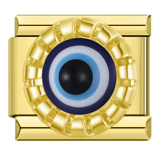 Evil Eye Charm Gold Link