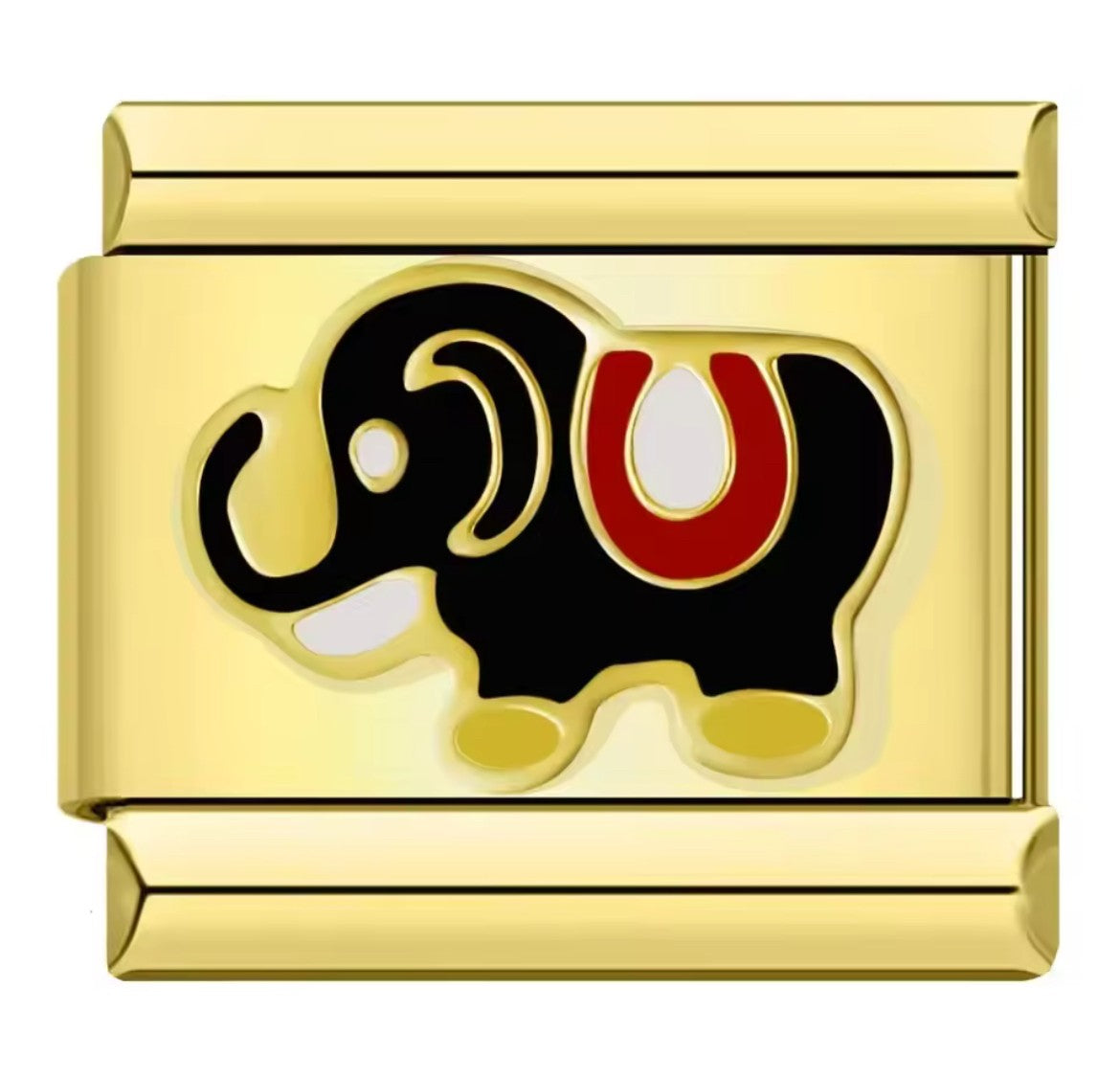 Elephant Italy Charm Gold Link