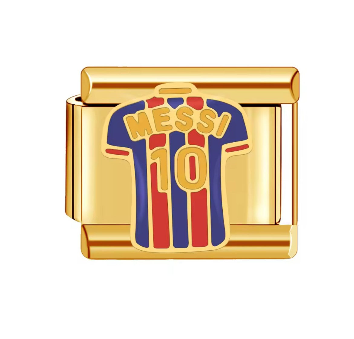 10 Messi Italy Charm Gold Link