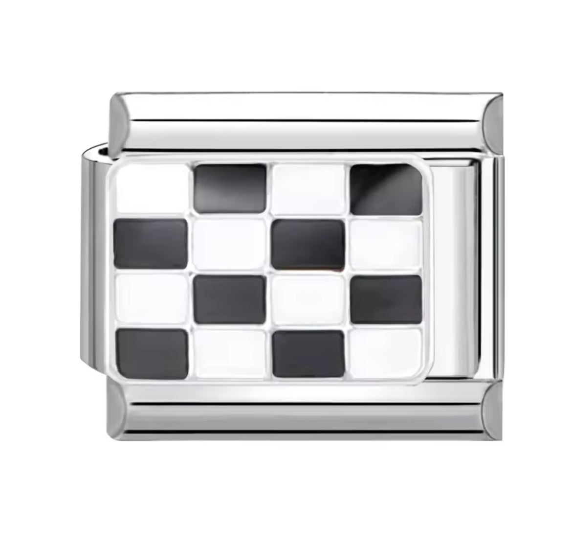 Raceflag Italy Charm Silver Link