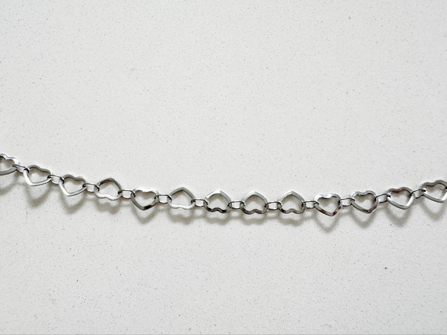 Silver Heart Lovers Chain Bracelet
