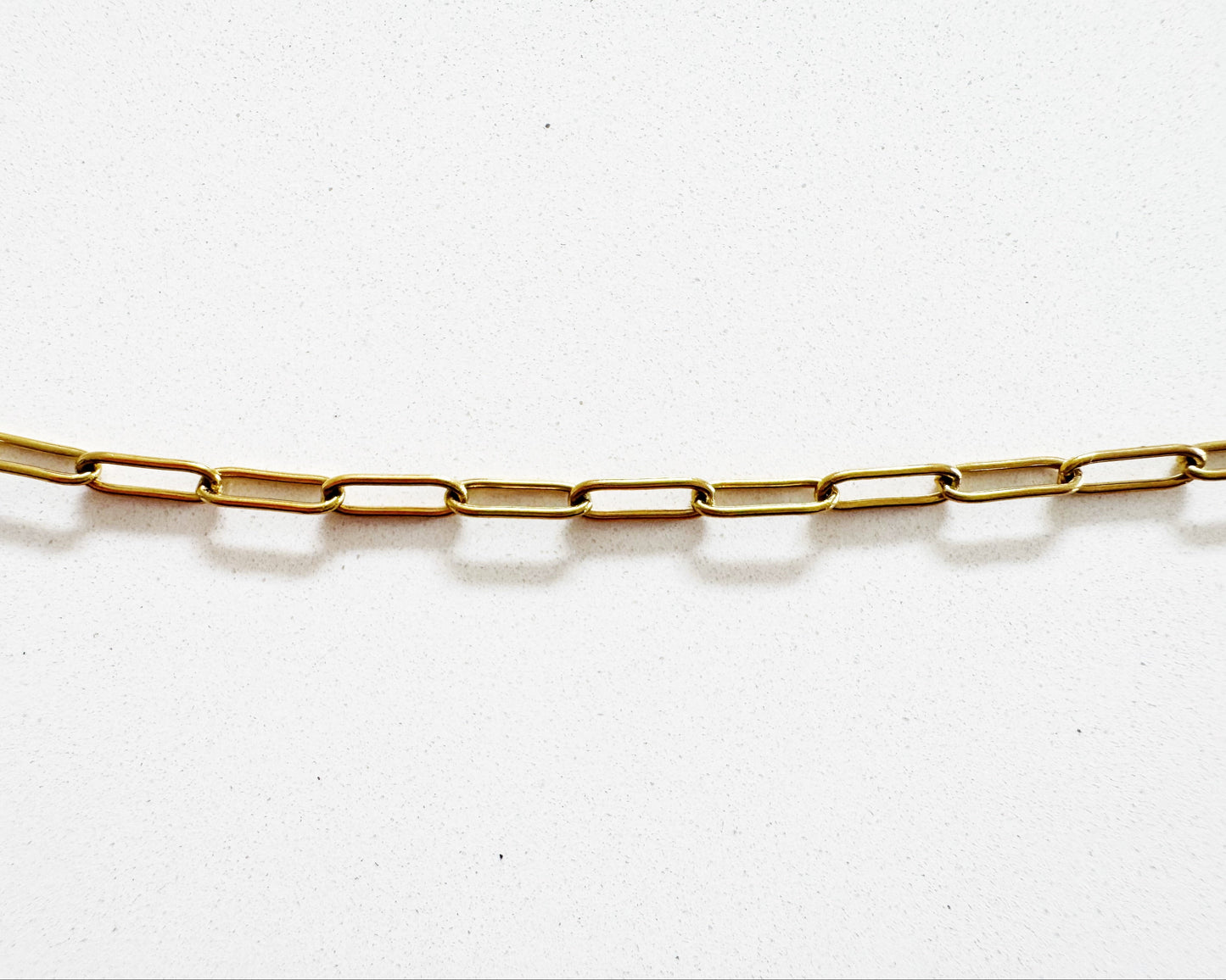 Gold Paper Clip Intertwine Chain Bracelet