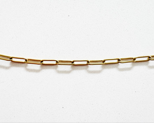 Gold Paper Clip Intertwine Chain Bracelet