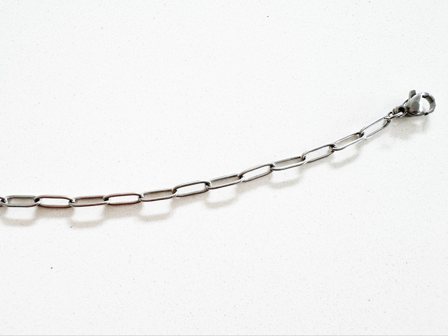 Silver Paper Clip Intertwine Chain Bracelet
