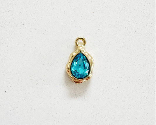 Ocean Blue Diamond Charm