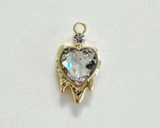 Gold Melting Heart Charm