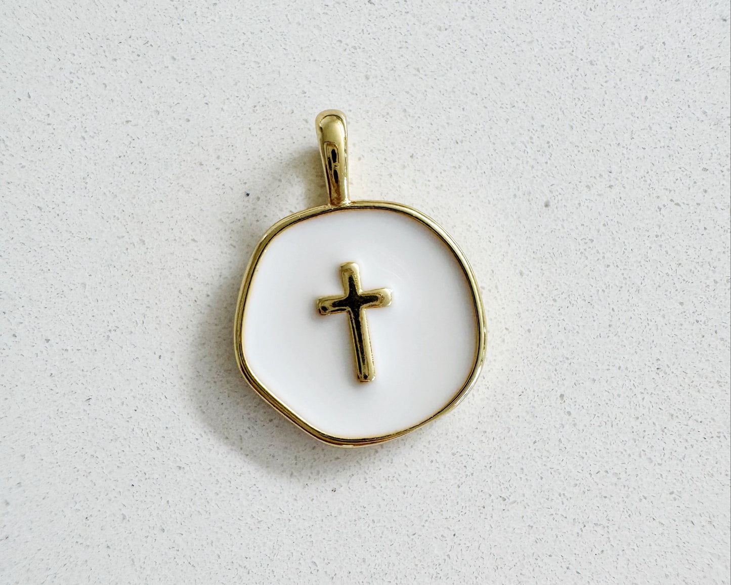 Round Cross Charm