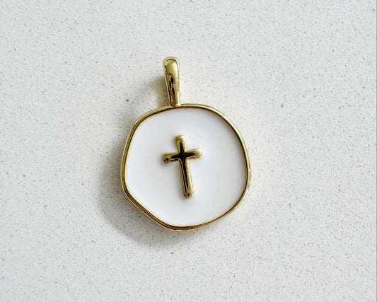 Round Cross Charm