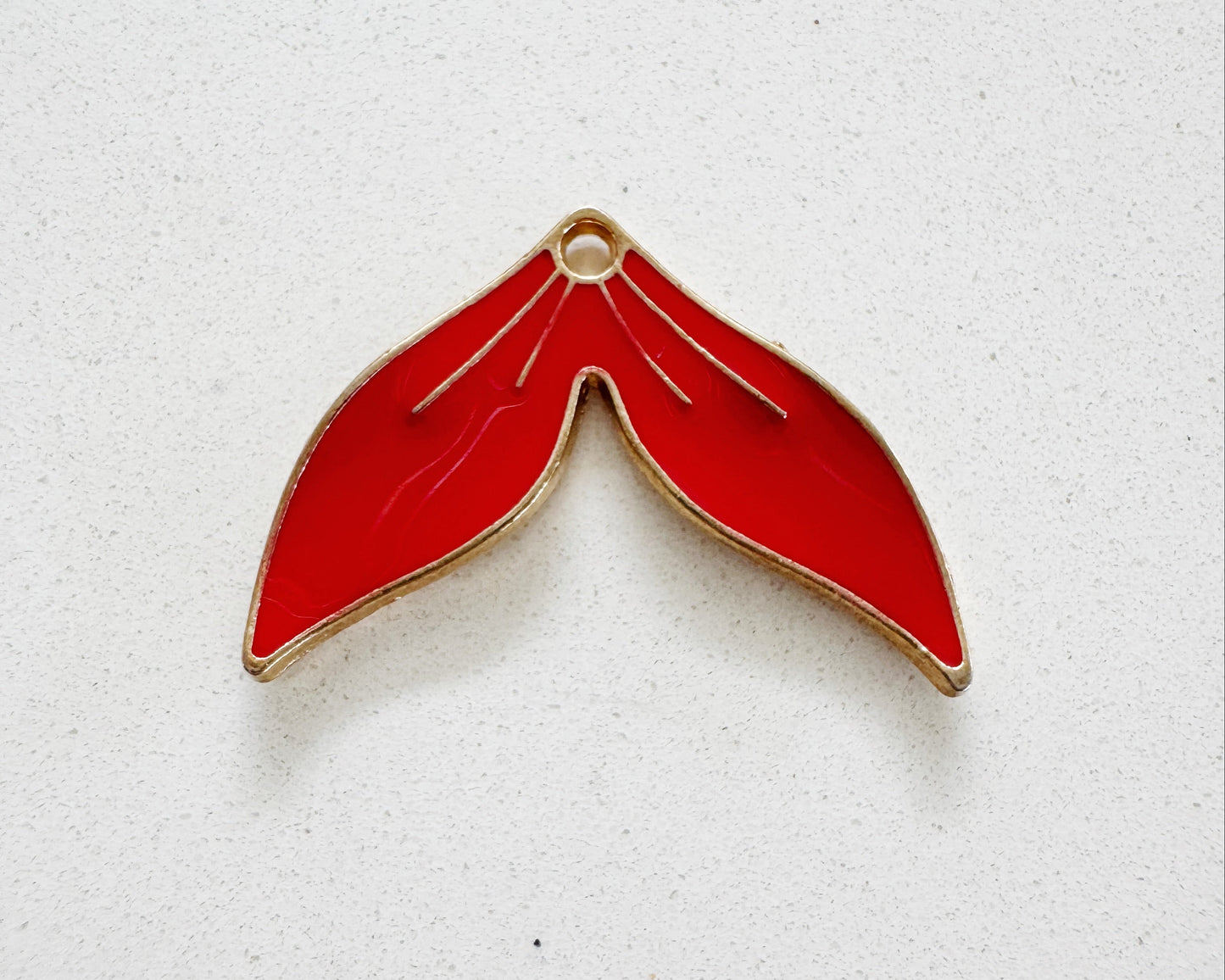 Red Mermaid Tail Charm
