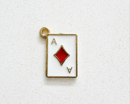 Ace of Diamond Playing Card Charm