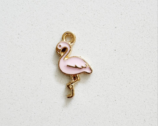 Small Pink Flamingo Charm