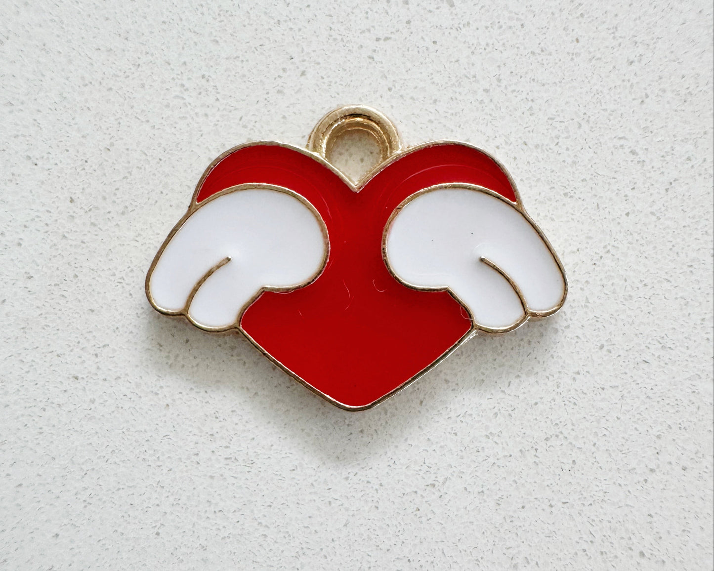 Heart with Wings Charm
