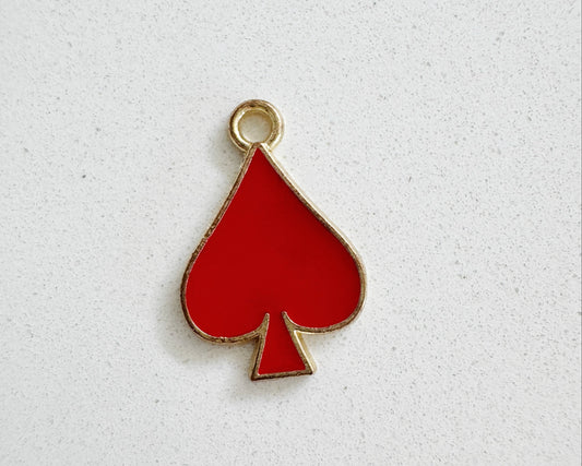 Red Spade Charm