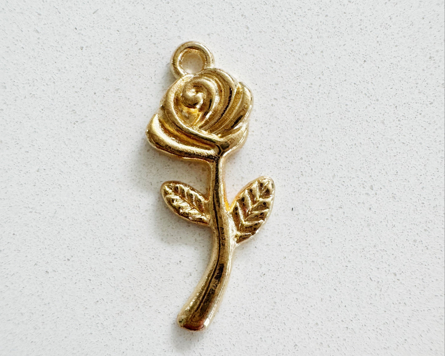 Gold Rose Charm