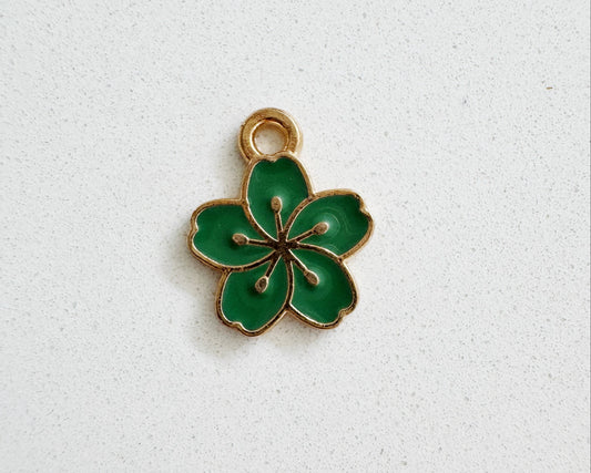 Green Flower Charm