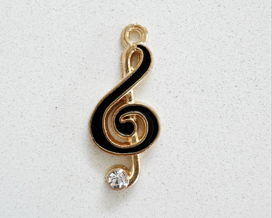 Music Note with diamond Charm
