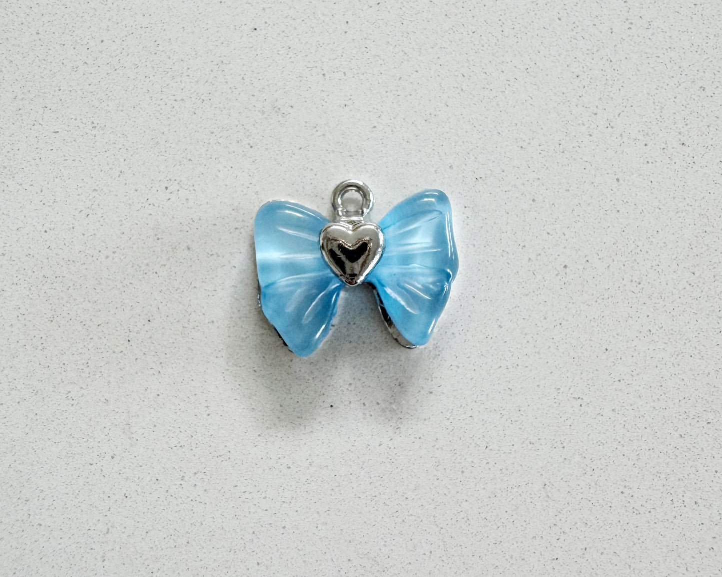 Blue Bow Charm