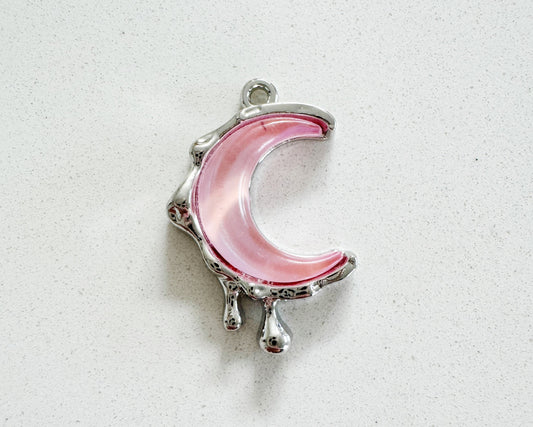 Pink Large Moon Charm