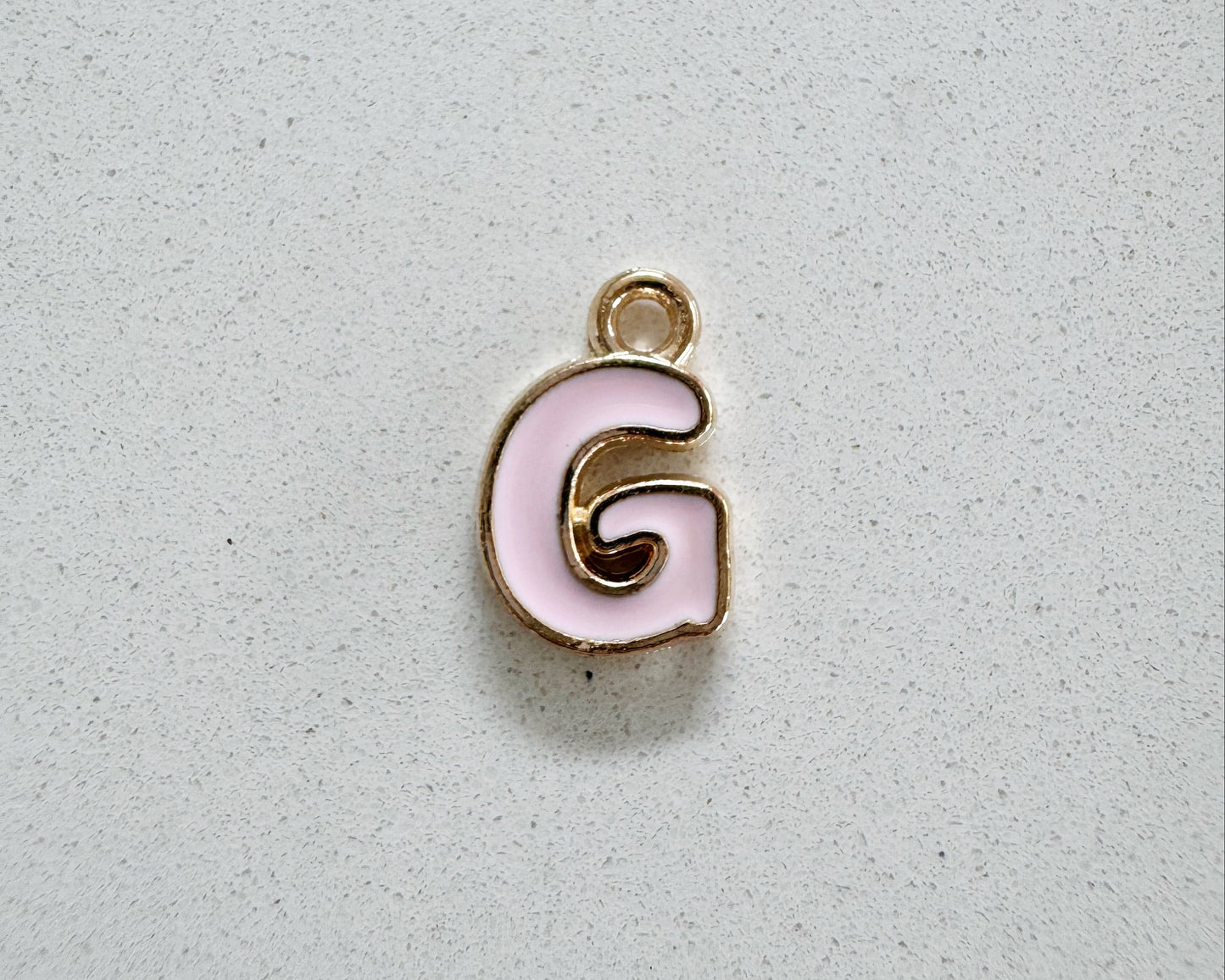 Pink Letter Charm
