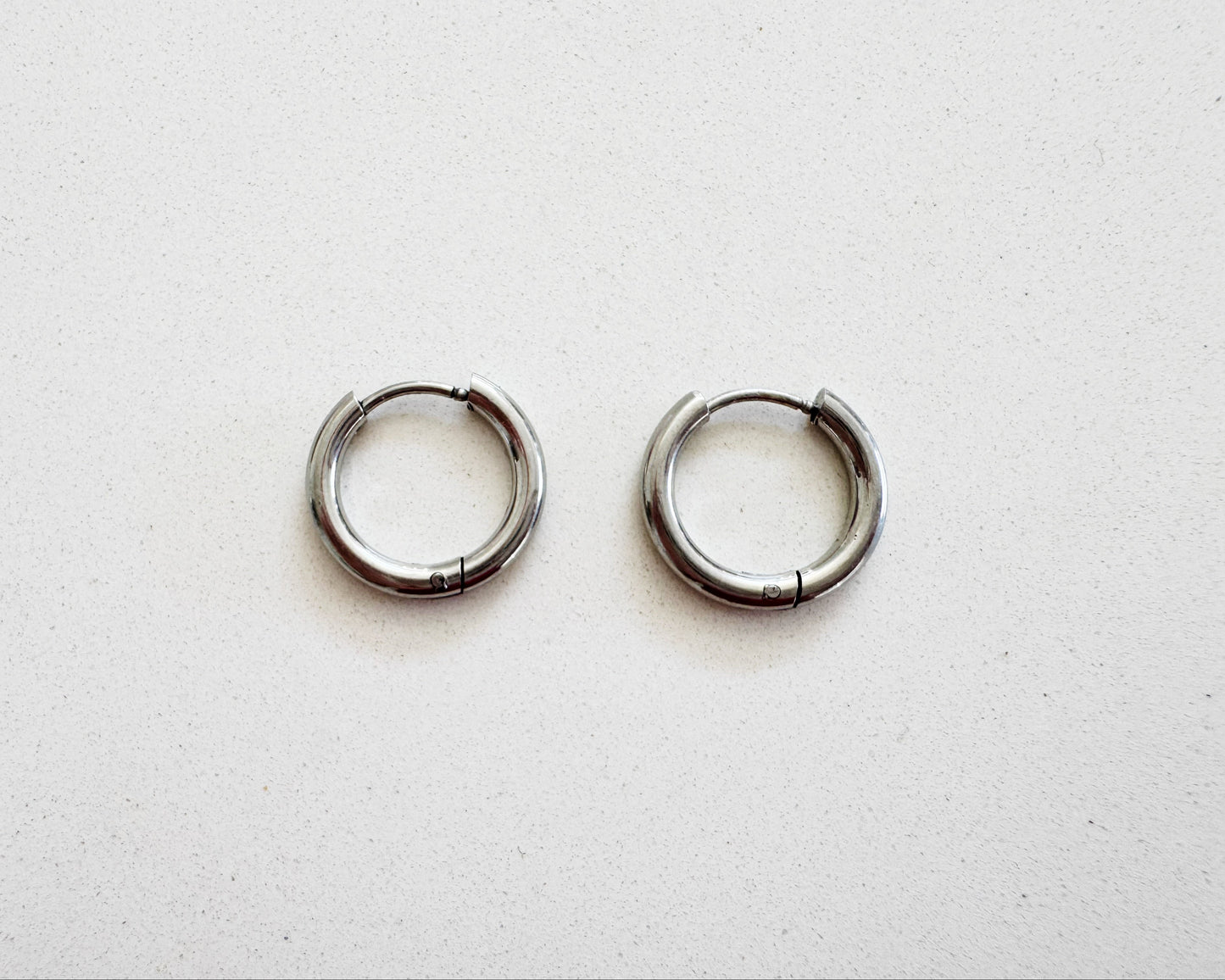 Silver Huggies Earrings