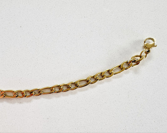 Gold Flat Chain Bracelet