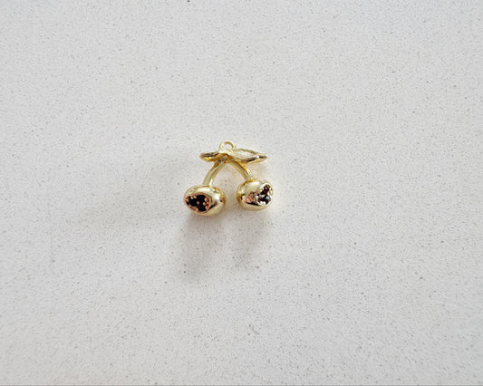 Gold Petite Cherry Charm